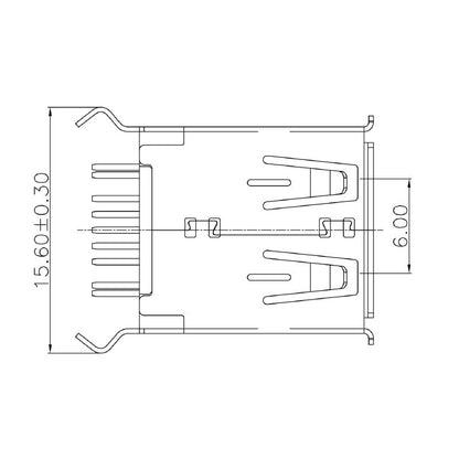 1549730000 - 5 Gbps USB 3.0 PCB Connector with 8 Poles  (Pack of 500)