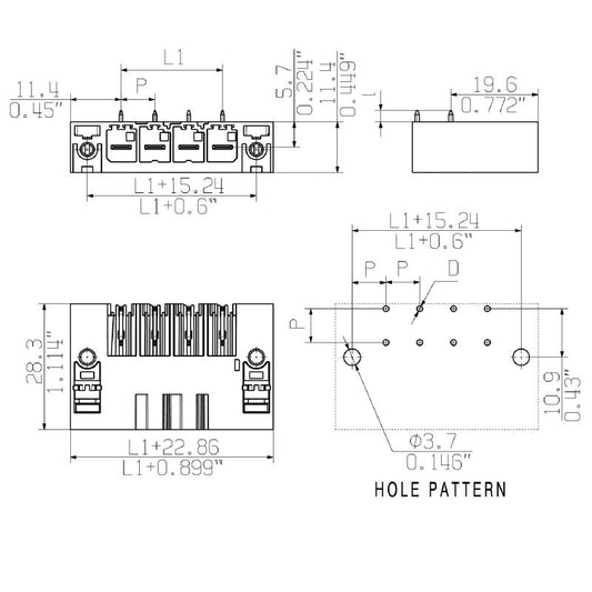 2499930000 - 7.62mm Pitch Male PCB Connector, 5 Poles, Black  (Pack of 50)