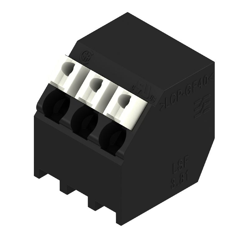 1885420000 - 3-Pole 3.81mm PCB Terminal with 135° Angle, Black  (Pack of 46)