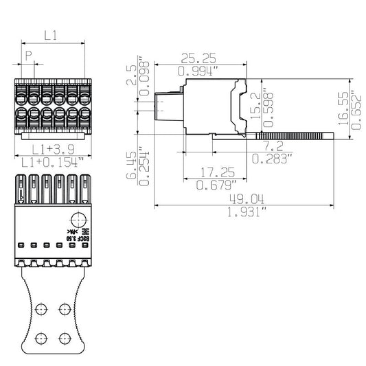 2054750000 - 36-Pole Female Plug Connector 3.50mm Pitch for PCB  (Pack of 24)