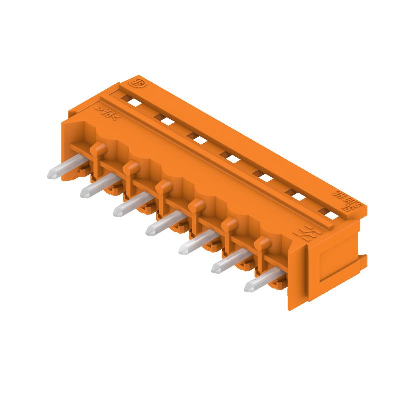 2496230000 - 7-Pole 5.08mm PCB Connector with 180° Elbow, Orange  (Pack of 50)
