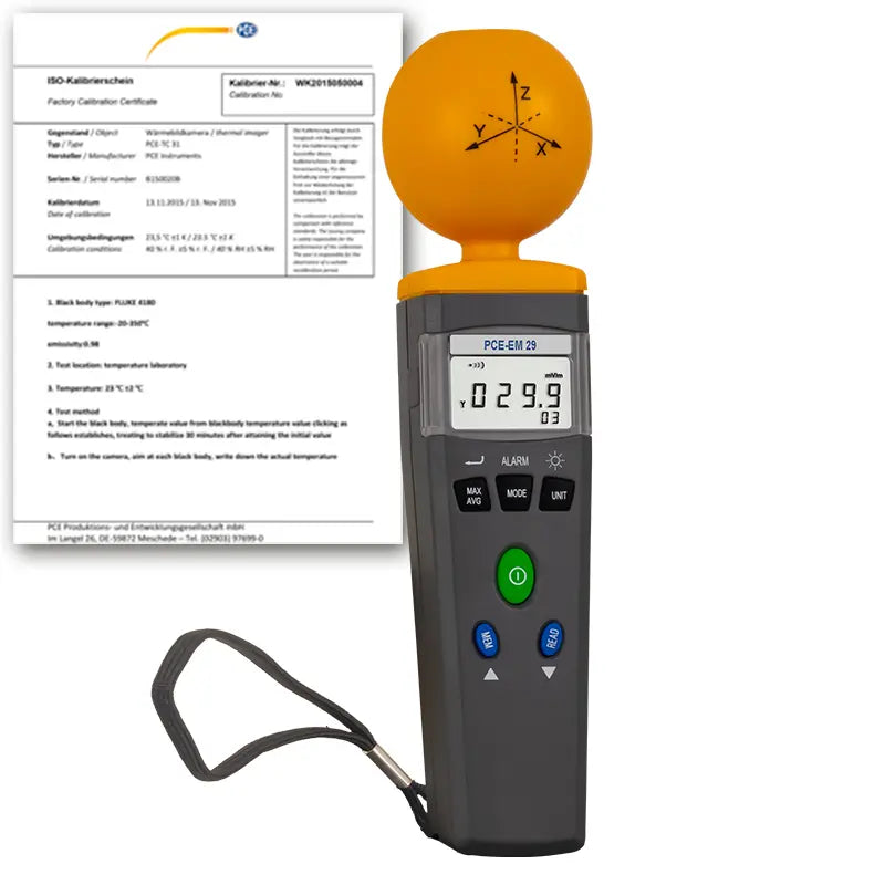 PCE-EM 29 - 3-Axis Radioactivity Meter for Wireless & Industrial Use