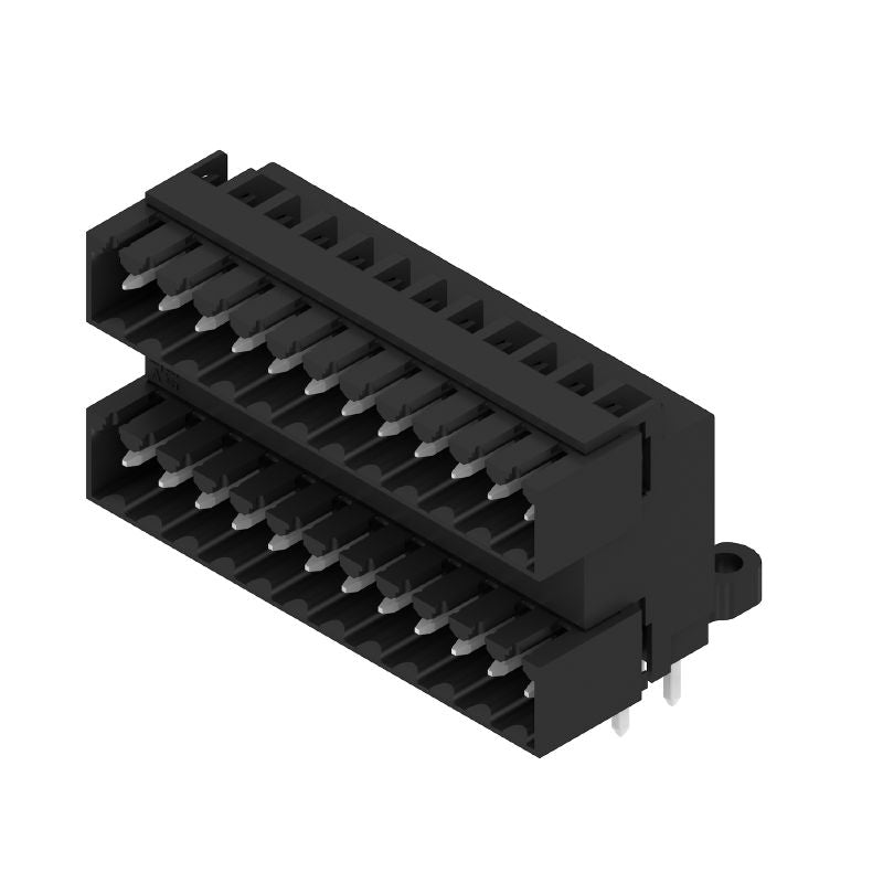 1634370000 - 24-Pole Male Header Connector, 3.50mm THT Solder, 90° Angle  (Pack of 10)