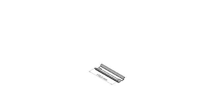 2633750000 - 110mm Galvanized Steel Terminal Rail with Aluminum Lid  (Pack of 5)