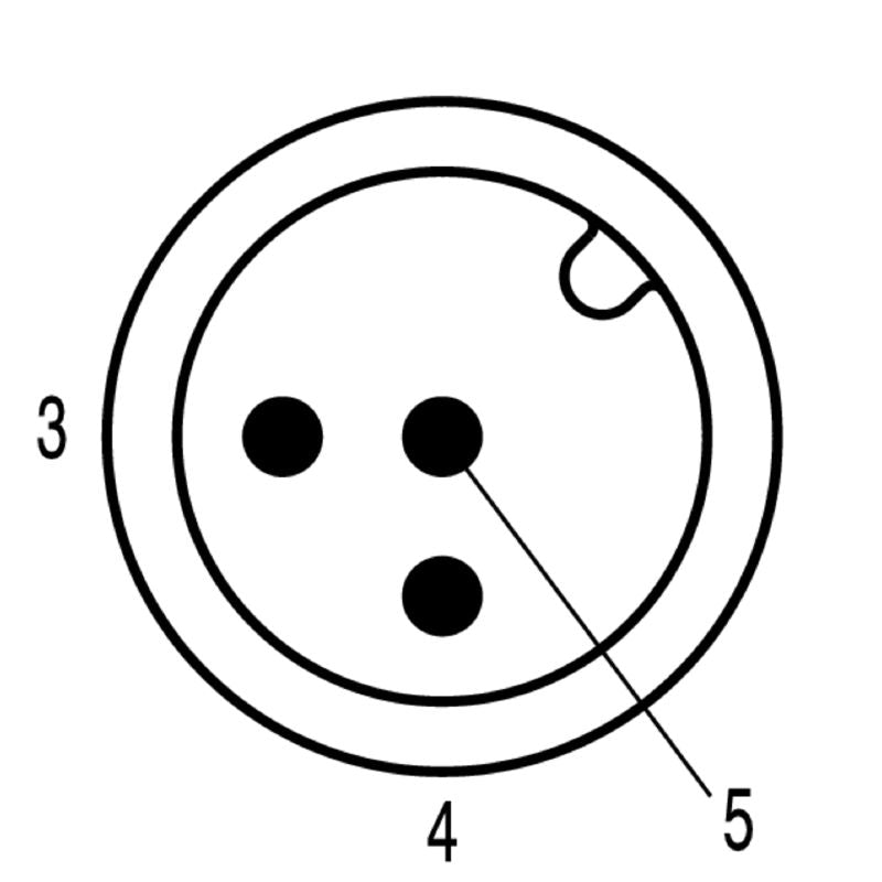 9457040000 - 1.5m A-Coded M12 Valve Cable in Black PUR