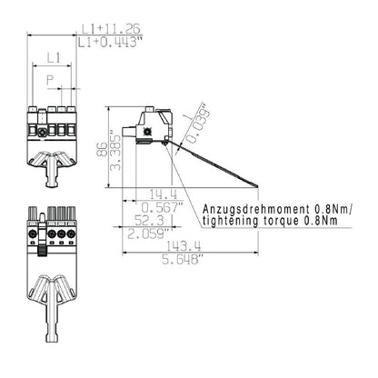 2627540000 - 10.16mm Female PCB Connector with 4 Poles, RoHS Compliant  (Pack of 20)