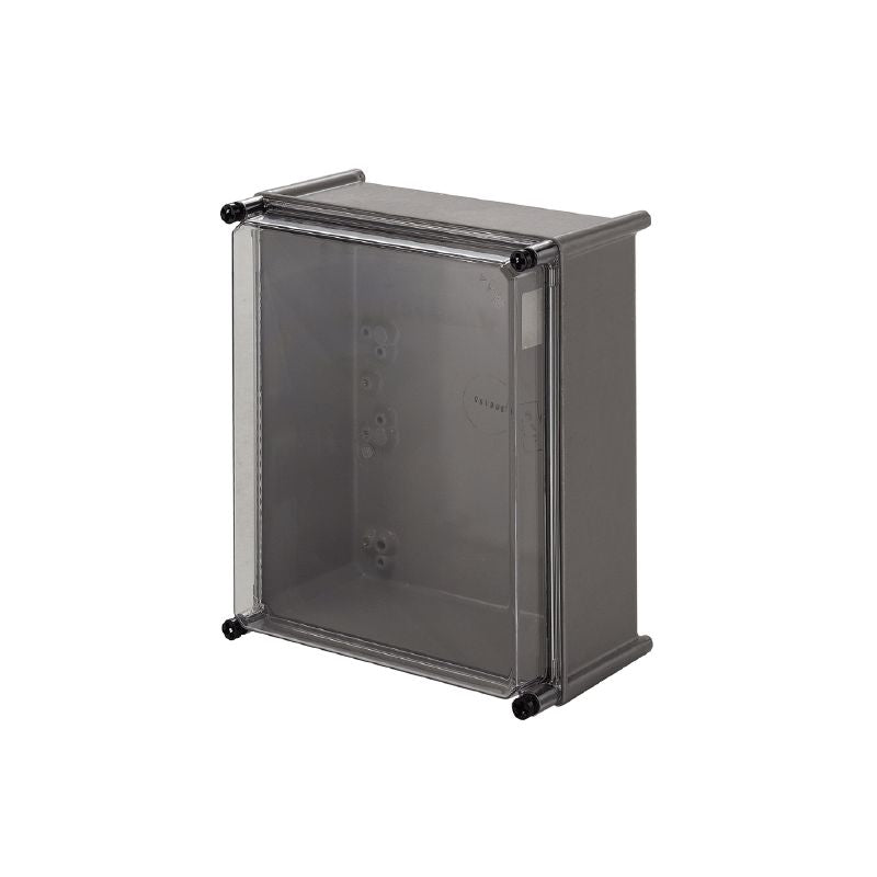0500800000 - Lightweight 372mm Polyester Enclosure, Grey & Transparent Design