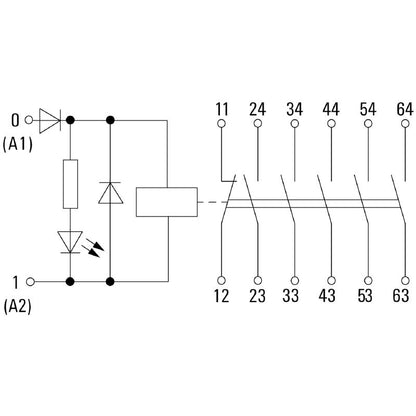 2860020000 - 24VDC Relay Module with 5 NO and 1 NC Contacts