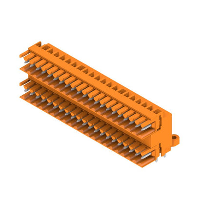 1633540000 - 3.5mm 42-Pole Male PCB Connector, 90° Angle, Tinned Orange  (Pack of 10)