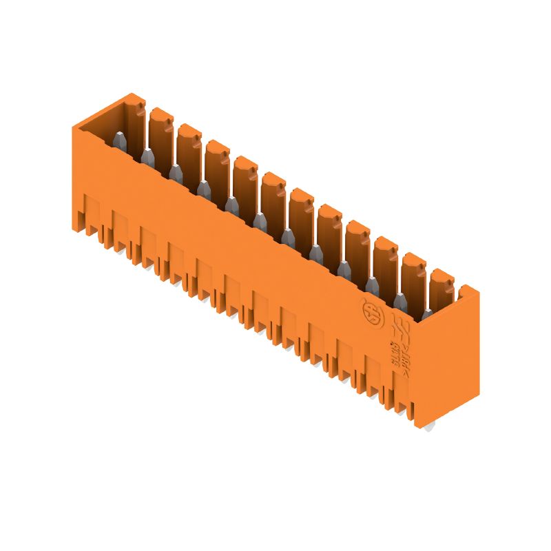 1604570000 - 12-Pole 3.5mm PCB Plug Connector with 180° Elbow  (Pack of 50)