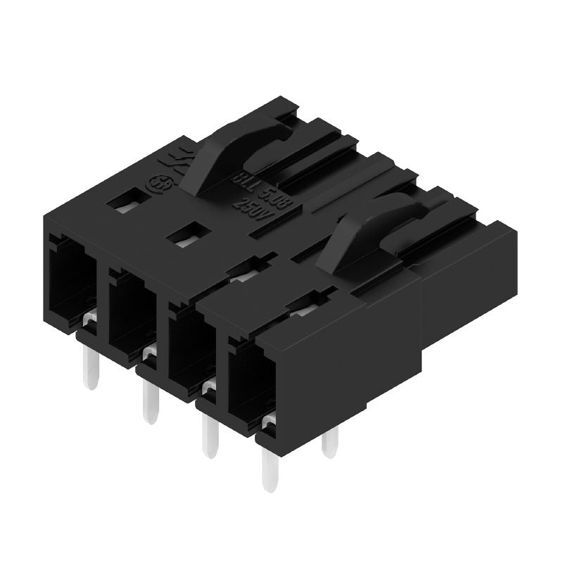 1646050000 - 5.08mm THT PCB Connector, 4 Poles, 90° Angle, Black  (Pack of 90)