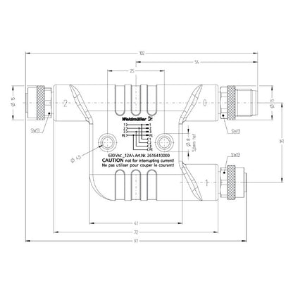 2616410000 - RoHS Compliant M12 Y Connector with TPU Housing