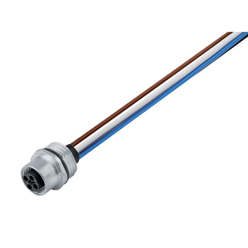 1460330000 - M12 Female Socket Connector with M16 Thread, 0.5m Length