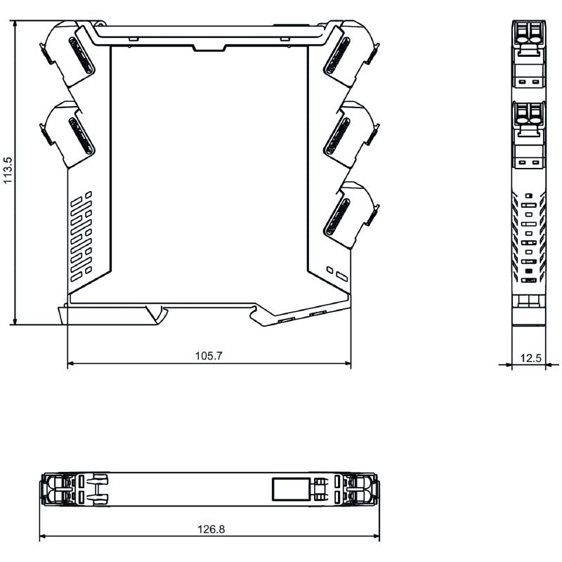 2514630000 - Non-Adjustable DC Isolating Amplifier with 4-Way Isolation