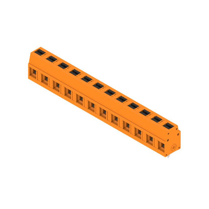 2787670000 - 12-Pole 7.5mm PCB Terminal, 90° Orange Push-In Design  (Pack of 38)