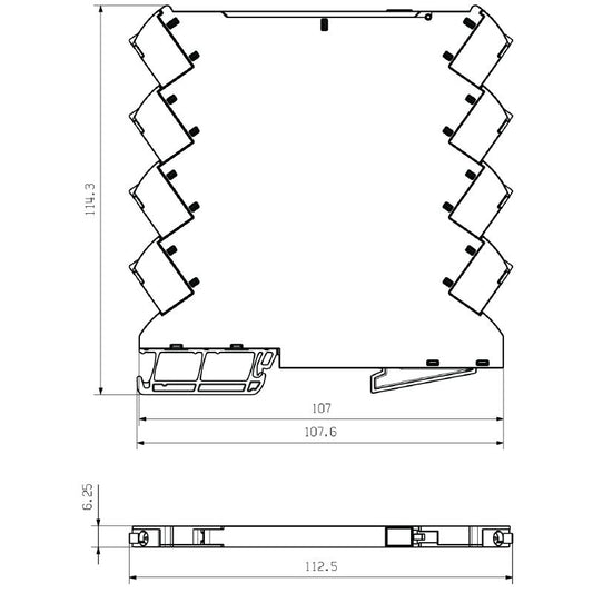 1282490000 - 24V Rail Bus Module for Weidmüller CH20M, IP20 Rated