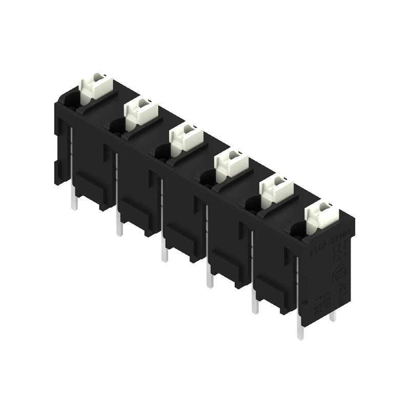 1874360000 - 7.62mm Black PCB Terminal, 6 Poles, PUSH IN Connection  (Pack of 175)
