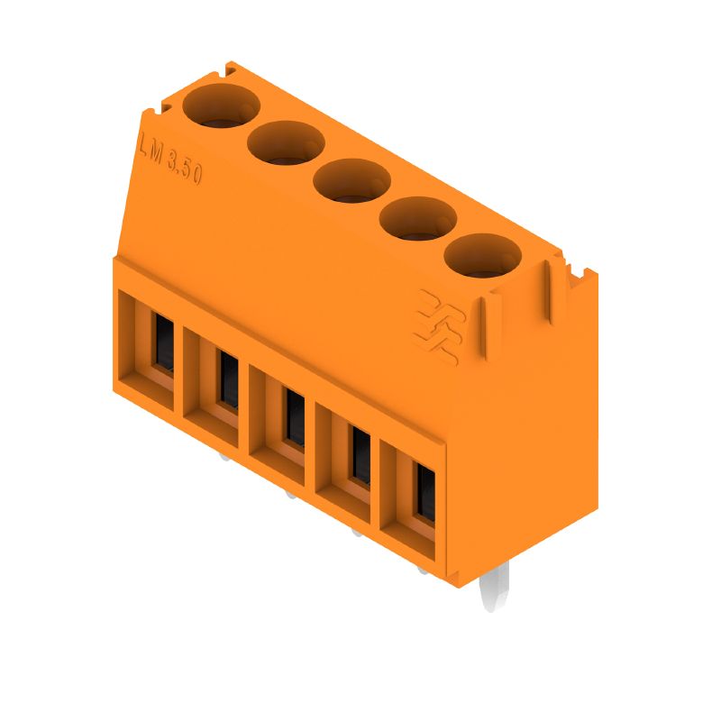 1720250000 - 3.50mm PCB Terminals, 5-Pole, Tinned Orange, 90° Angle  (Pack of 102)