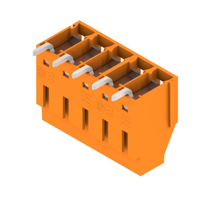 2429530000 - 5-Pole 180° PCB Terminal with 3.2mm Solder Pins, Tinned Orange  (Pack of 72)