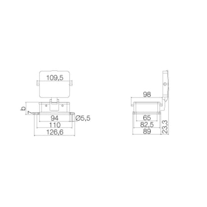 1218800000 - IP65 Diecast Aluminum Enclosure with Side-Locking Clamps