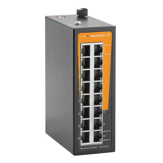 2828580000 - 16-Port Unmanaged Fast Ethernet Switch, IP40 Rated, Compact Design