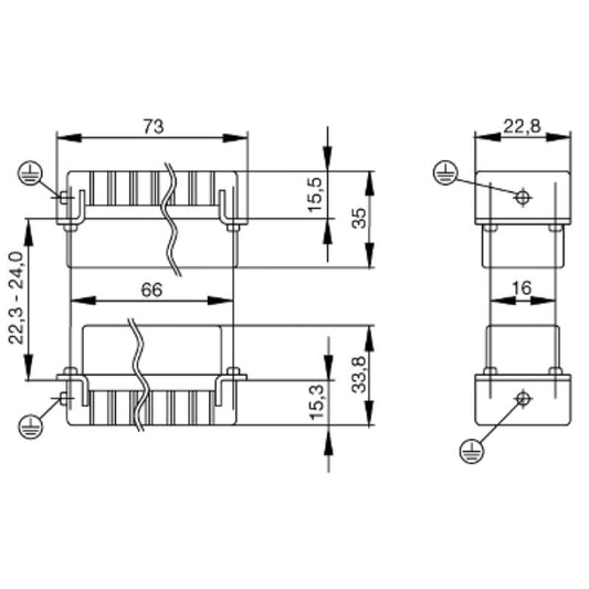 1023050000 - 25-Pole Crimp Connector, 250V, 10A, RoHS Compliant