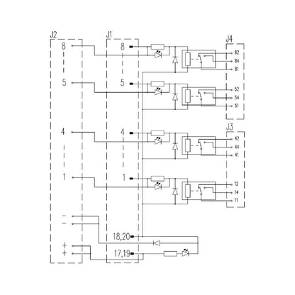 1464790000 - RSM-8H 24V Interface Relay, 130mm x 87mm x 62mm