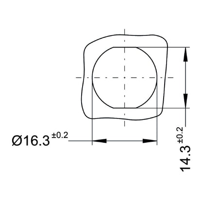 2530790000 - 5-Pole M12 Connector Cable, 0.3m Length, Front Mountable