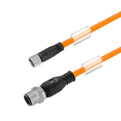 2812960250 - 2.5m M12/M8 Sensor Cable, 4 Poles, RoHS Compliant