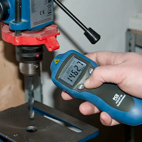 PCE-DT 65 - Digital Handheld Tachometer with Laser and Probes