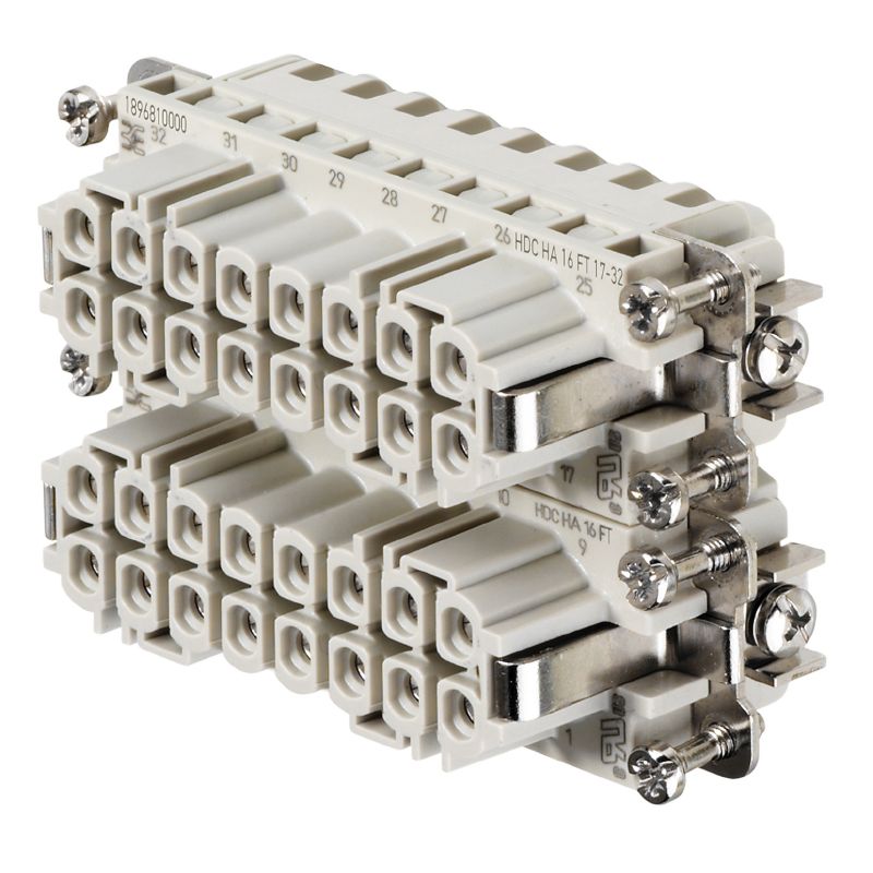 1896810000 - HDC 16-Pole Connector, 250V, 73mm Depth, Copper Alloy