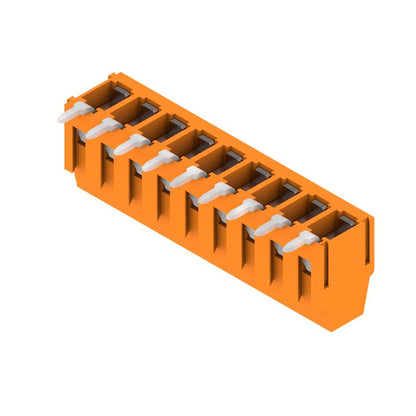 1234290000 - 5.00mm Orange PCB Terminal, 9 Poles, 180° Configuration  (Pack of 50)