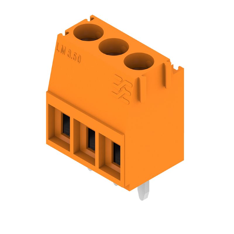 1667770000 - 3-Pole PCB Terminal with 3.50mm Spacing and Orange Clamp  (Pack of 168)