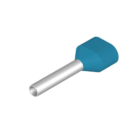 9018570000 - Light Blue Twin Wire Ferrule 15mm with 0.75mm² Connection  (Pack of 500)