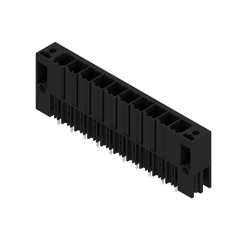 1930790000 - 10-Pole 7.62mm Male PCB Header Connector with Clip-On Flange  (Pack of 18)