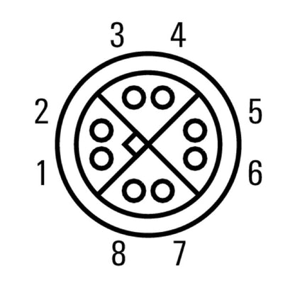 1393080000 - M12 PCB Connector, Cat.6A Solder, IP67 Rated  (Pack of 10)