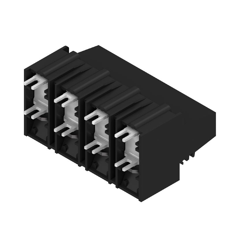 1226480000 - 4-Pole 15mm PCB Terminal Connector, 90° Angle, Black  (Pack of 20)
