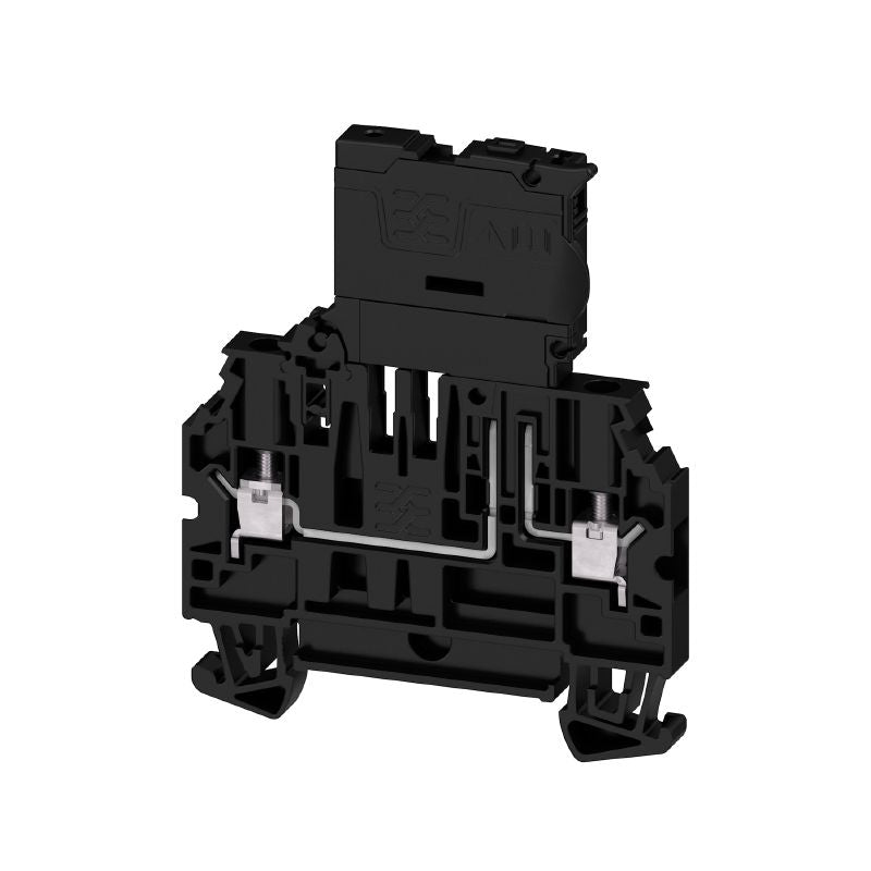 2892930000 - Black 4mm² Fuse Terminal, 60mm x 75mm, 6.3A for TS 35 Rail  (Pack of 50)