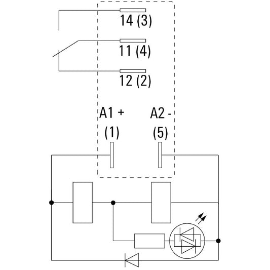 7760056313 - 110V DC DRI Relay with AgSnO Contacts and LED Indicator  (Pack of 20)