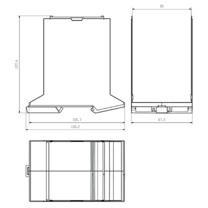 1235270000 - OMNIMATE CH20M Modular Housing, 67.5mm Wide, Black Base  (Pack of 4)