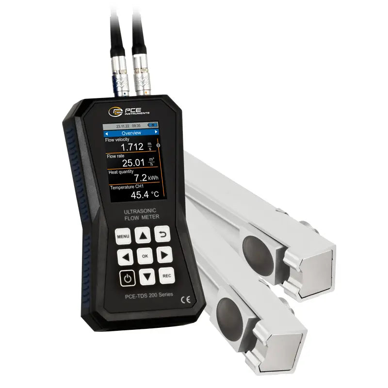 PCE-TDS 200 MR - Ultrasonic Flow Meter ±1.5% Accuracy and 32GB Memory