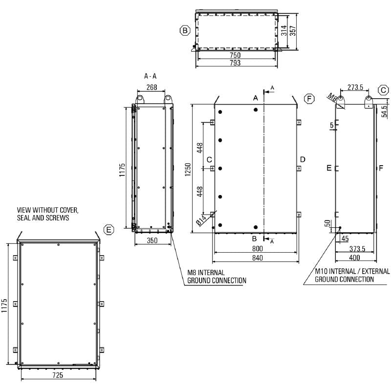 2698420000 - Stainless Steel Terminal Box 1250mm x 800mm x 400mm