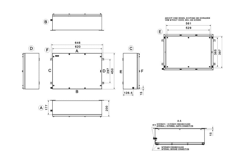 2698060000 - Stainless Steel Klippon Terminal Box 450mm x 620mm x 200mm