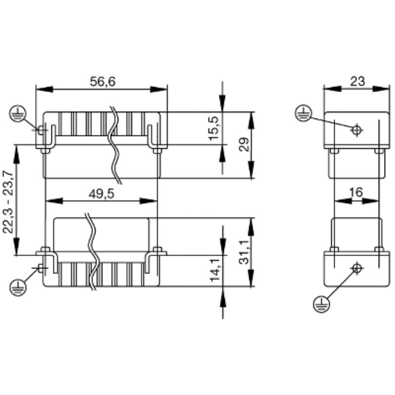 1650620000 - 10-Pole 250V Female Insert, Copper Alloy with Screw Connection