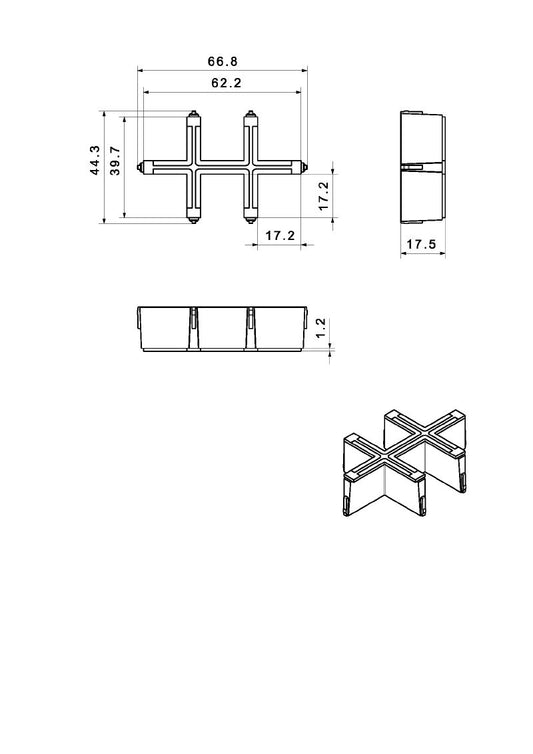 2584270000 - IP66 Cable Entry Module, 44mm x 67mm, Glass Fiber Reinforced  (Pack of 5)