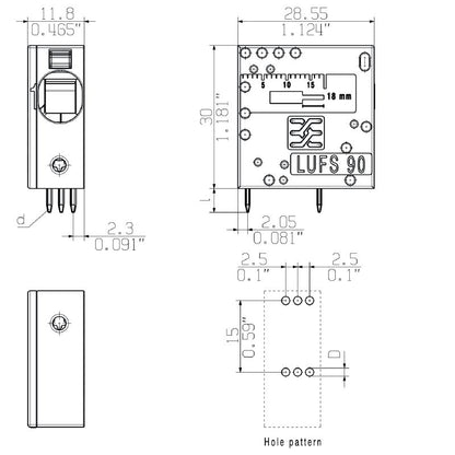 2500560000 - 10mm Black PCB Terminal, 1 Pole, 90° Angle  (Pack of 50)