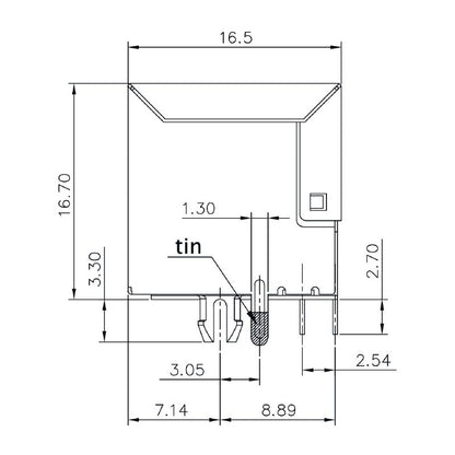 1433910000 - Cat. 6 8-Pole Modular Jack PCB Connector 90° THT  (Pack of 160)
