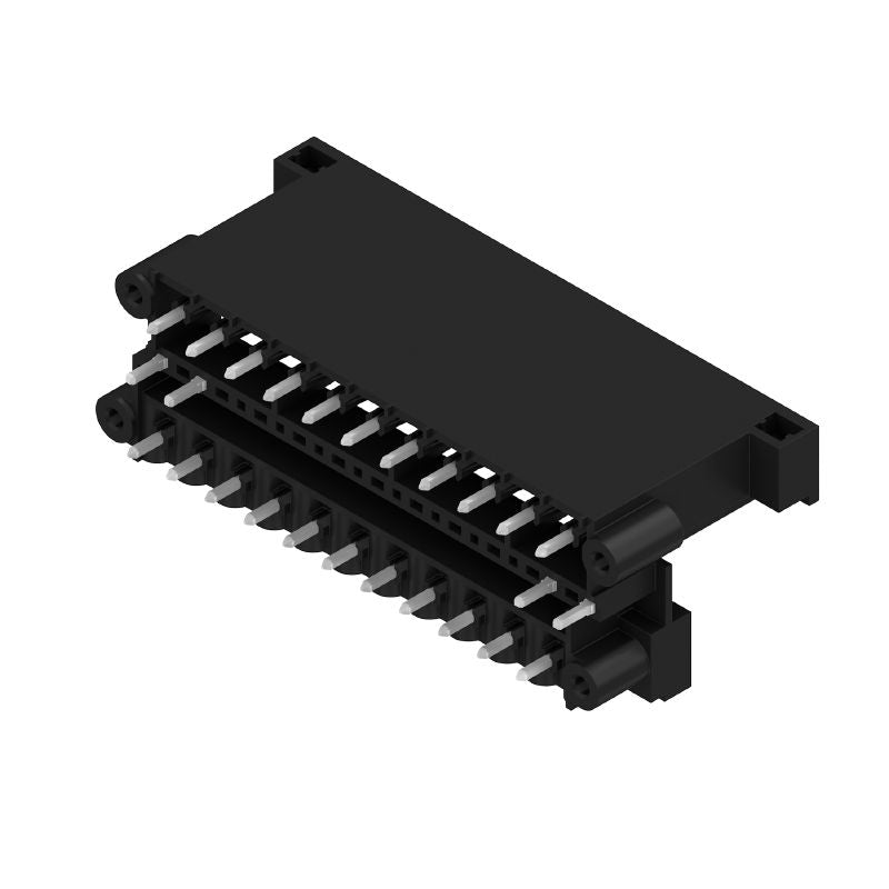 1829100000 - 5.08mm THR Male Header Connector, 180°, 22 Poles, Black  (Pack of 16)