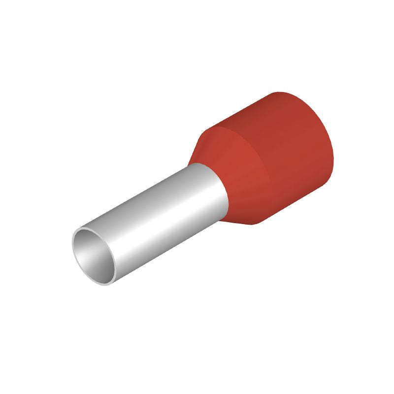 9019240000 - 10mm² Red Wire End Ferrule, 15mm Stripping Length  (Pack of 100)