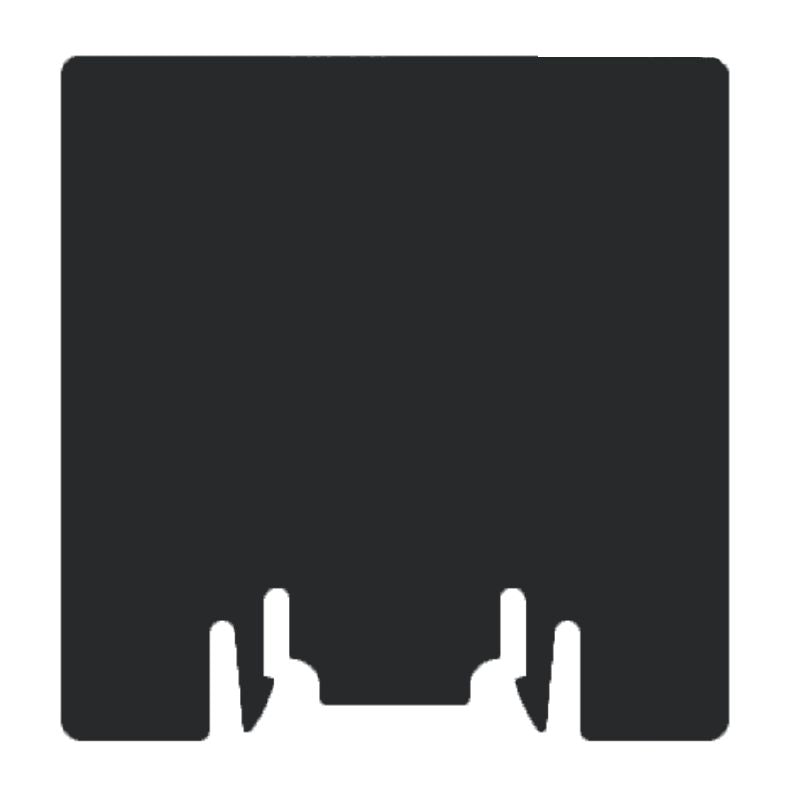 1417510000 - V-0 37mm High Black Partition Plate in Wemid Material  (Pack of 50)